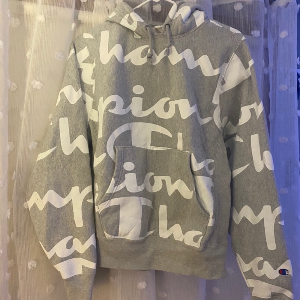 MEN & WOMAN* champion logo hoodie